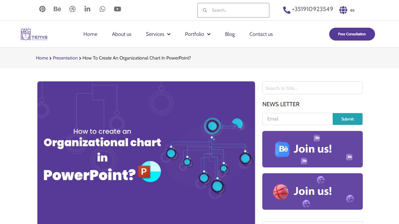 How to create an organizational chart in PowerPoint?